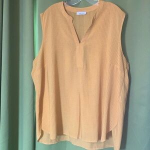erin blair Mustard Sleeveless Blouse